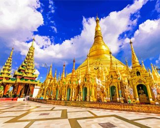 Shwedagon Pagoda Burma diamond painting