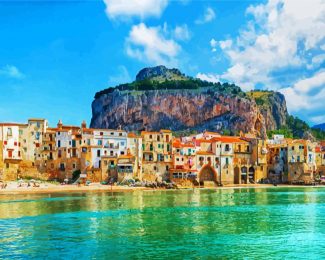 Sicily Cefalu Italy diamond painting