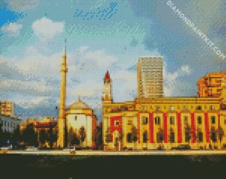 Skanderbeg Square Tirana Tirana diamond painting