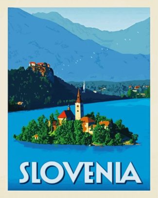 Poster Slovenia diamond painting