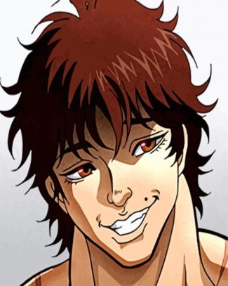 Smiling Baki The Grappler diamond painting