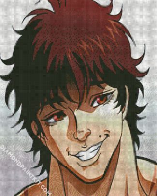 Smiling Baki The Grappler diamond painting