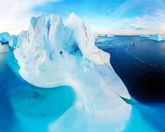 Snowy Greenland Island diamond painting