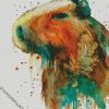 Splatter Capybara diamond painting