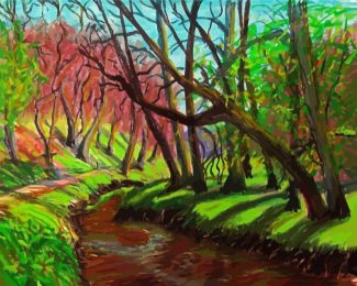 Spring Forest Creek diamond painting