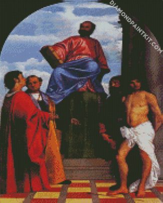 St Mark Enthroned By Tiziano diamond painting