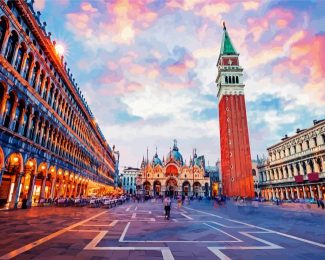 St Mark s Square Burano Italy Europe diamond painting