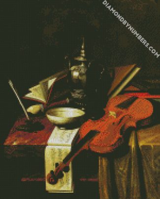 Still Life Violin diamond painting