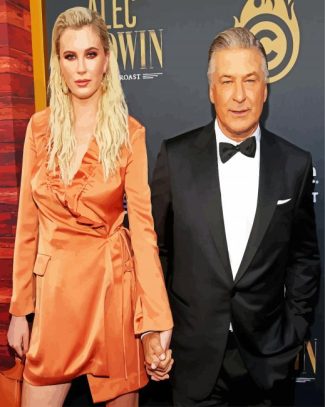 Stylish Hilaria And Alec Baldwin diamond painting