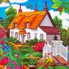 Summer Garden Cottage diamond painting