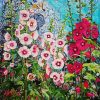 Summer Hollyhocks diamond painting