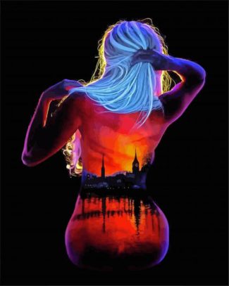 Sunset Girl Body Art diamond painting