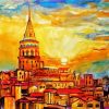 Sunset Over Galata Tower diamond painting