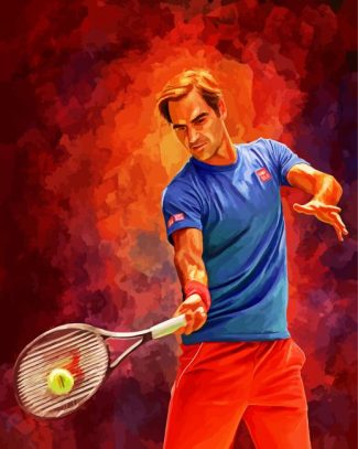 Tennis Player Roger Federer diamond painting