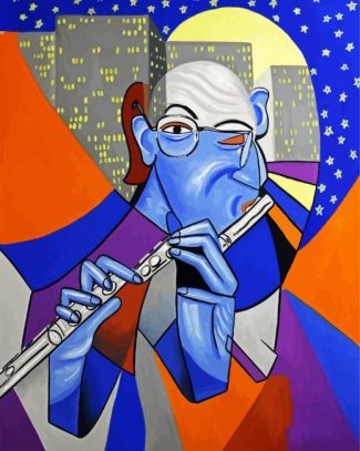 The Abstract Flutist diamond painting