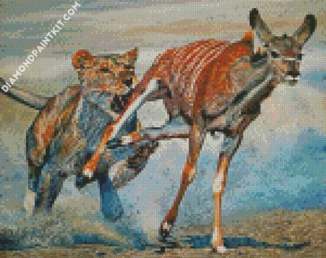 The Antelope Hunter diamond painting