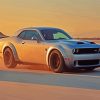 The Dodge Challenger Hellcat diamond painting