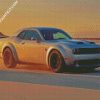 The Dodge Challenger Hellcat diamond painting