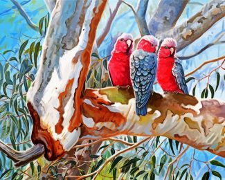 The Gala Cockatoo Birds diamond painting