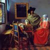 The Glass Of Wine By Vermeer diamond painting