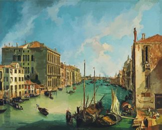 The Grand Canal From San Vi Venice By Canaletto diamond painting