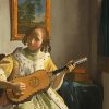 The Guitar Player By Vermeer diamond painting