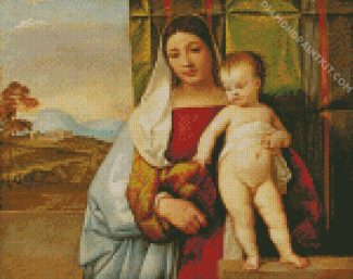 The Gypsy Madonna By Tiziano diamond painting