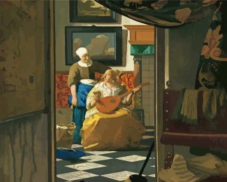 The Lover Letter By Vermeer diamond painting