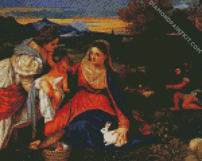 The Madonna Of The Rabbit By Tiziano diamond painting