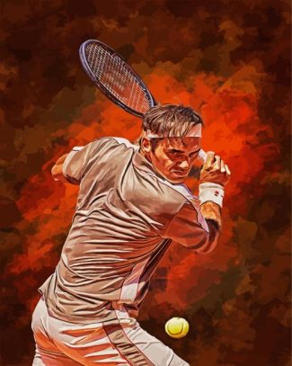 The Tennis Players Roger Federer diamond painting