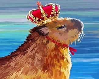 The Capybara Queen diamond painting