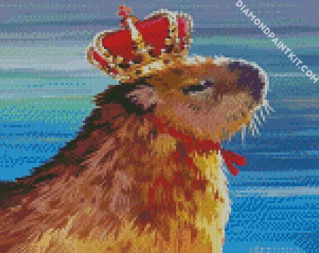 The Capybara Queen diamond painting