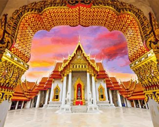 The Marble Temple In Bangkok diamond painting