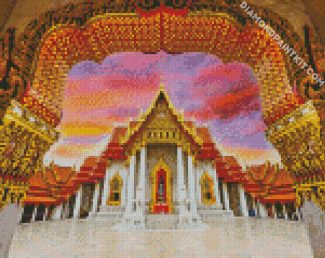 The Marble Temple In Bangkok diamond painting