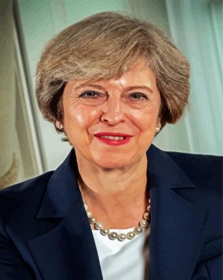 Theresa May diamond painting