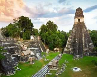 Tikal City Guatemala diamond painting