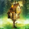 Treehouse Illustration diamond painting