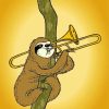 Trombone Sloth diamond painting