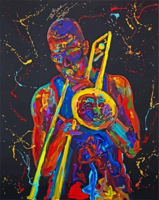 Trombone diamond painting