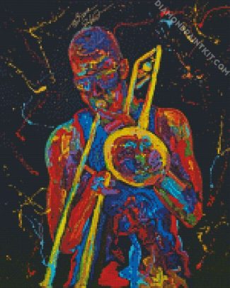 Trumpet Player diamond painting