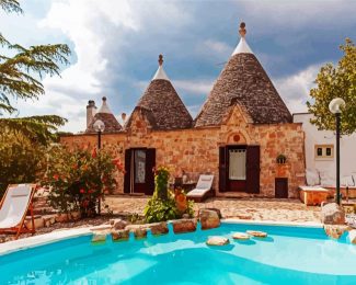 Trulli Puglia diamond paiinting