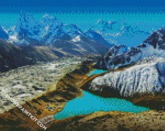 Tsomgo Chho Himalayas diamond painting