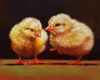 Two Chicks diamond painting