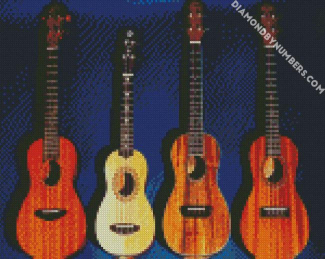 Ukulele Guitars diamond painting