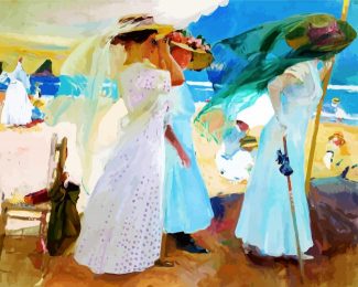 Under The Awning Zarauz By Sorolla diamond painting