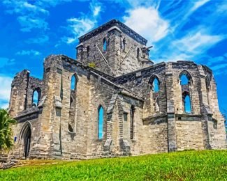 Unfinished Church Bermuda diamond painting