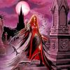 Vampire Witch In Cemetery diamond painting