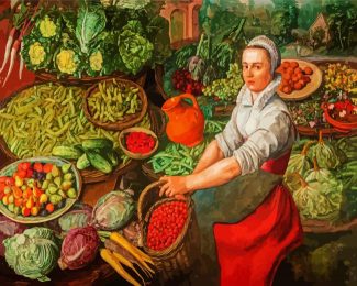 Vegetables Seller diamond painting