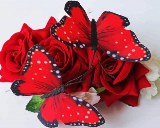 Velvet Rose Butterflies diamond painting