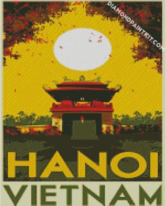 Vietnam Hanoi Poster diamond painting